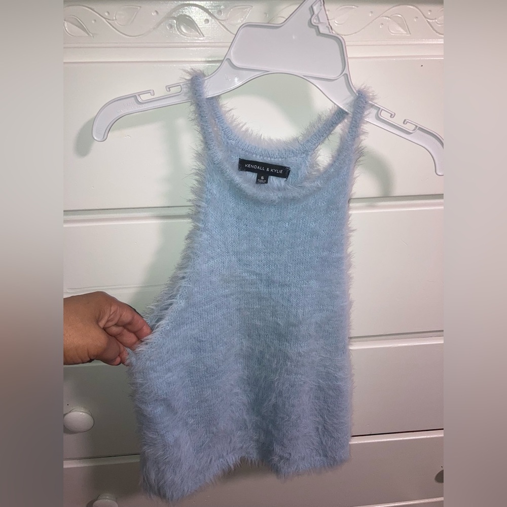 Kendall & Kylie Soft sky blue Tank Top Size Small NWT. (010)
